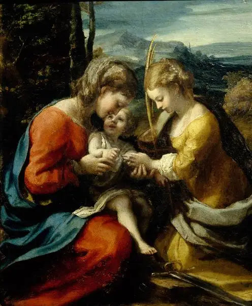Mariage mystique de Sainte Catherine d’Alexandrie (musée Capodimonte) - Antonio da Correggio - Alpha Reproduction