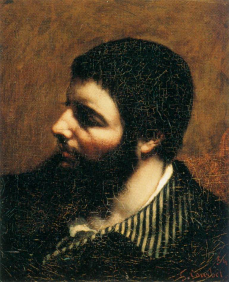 Autoportrait dit au col rayé - Gustave Courbet