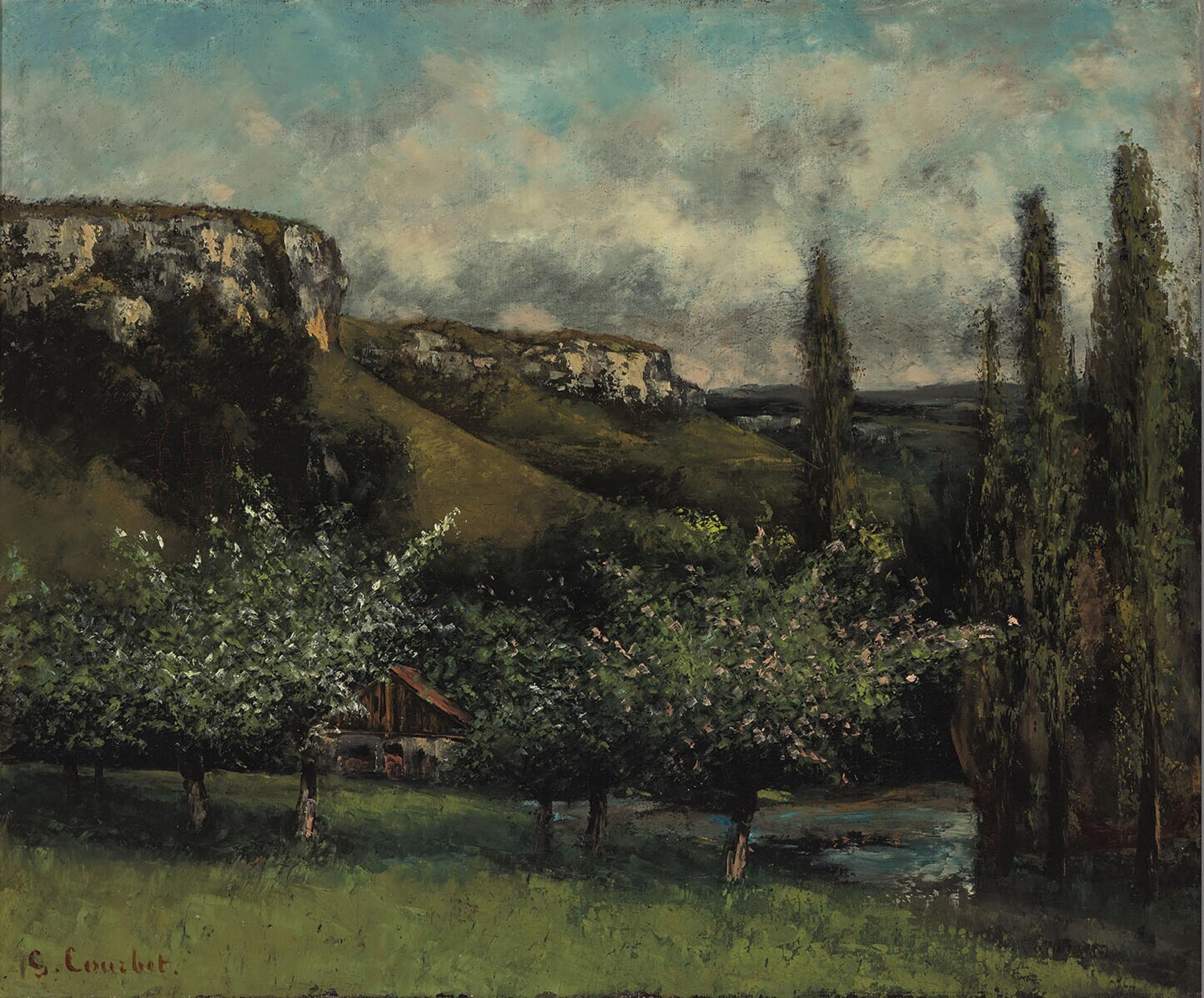 Les pommiers du père Courbet à Ornans - Gustave Courbet
