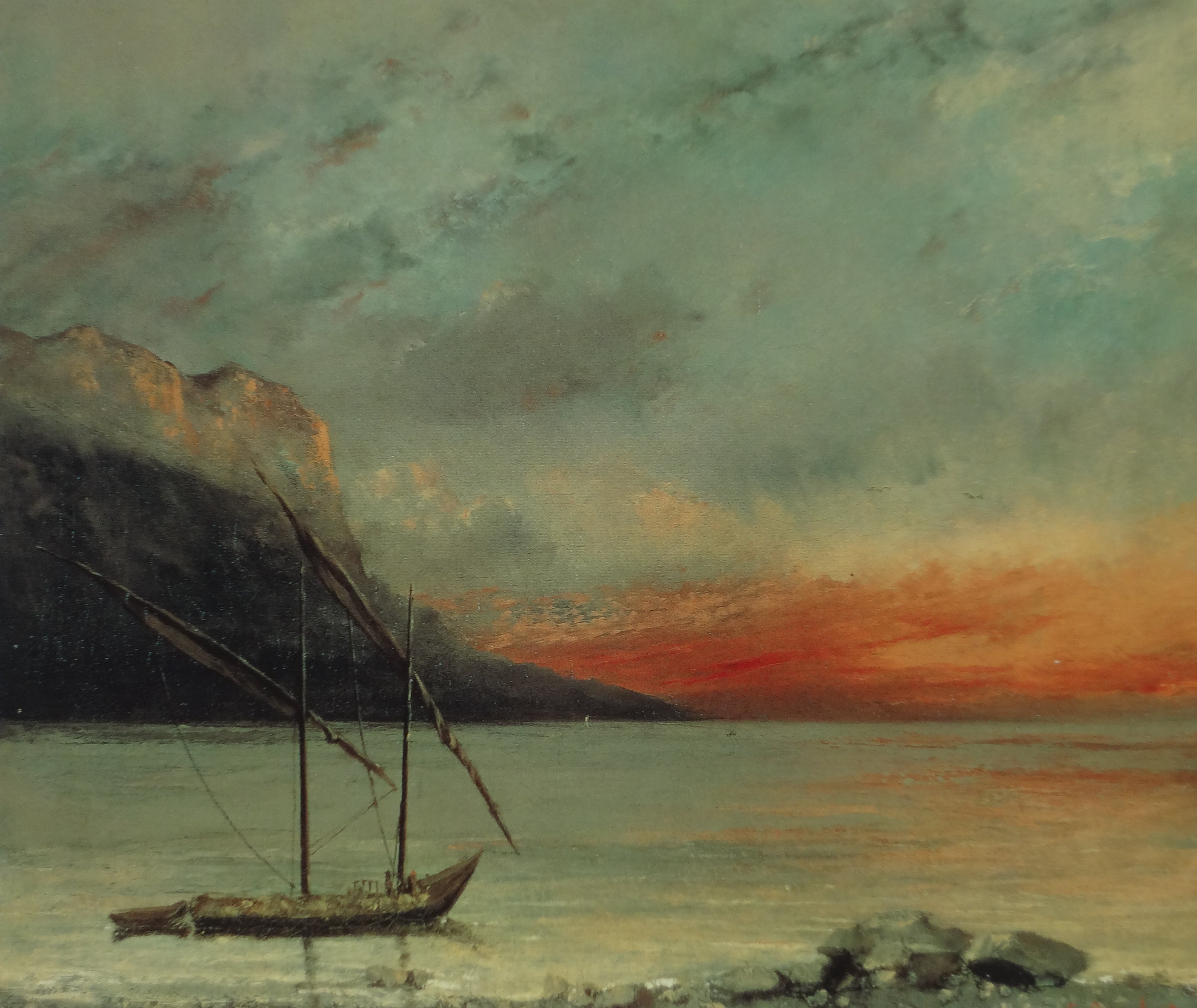 Coucher de soleil sur le Léman - Gustave Courbet