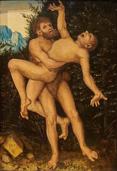 Hercule et Antéaos - Lucas Cranach the Elder