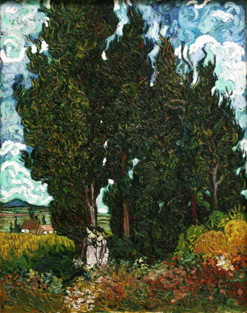 Cyprès à deux figures - Vincent van Gogh