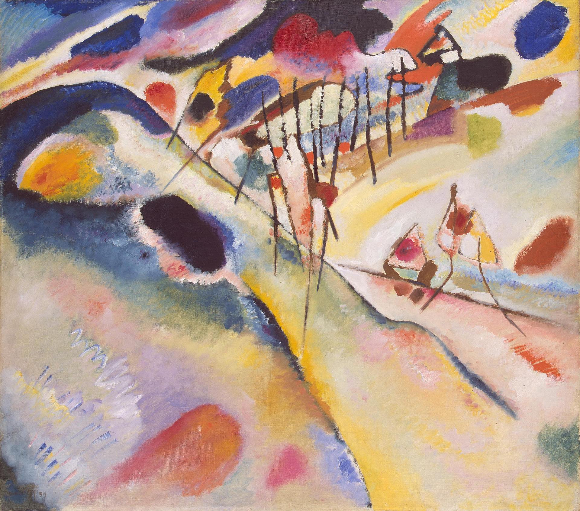 Reproduction du tableau « Paysage - Vassily Kandinsky » par Alpha Reproduction en peinture à l’huile