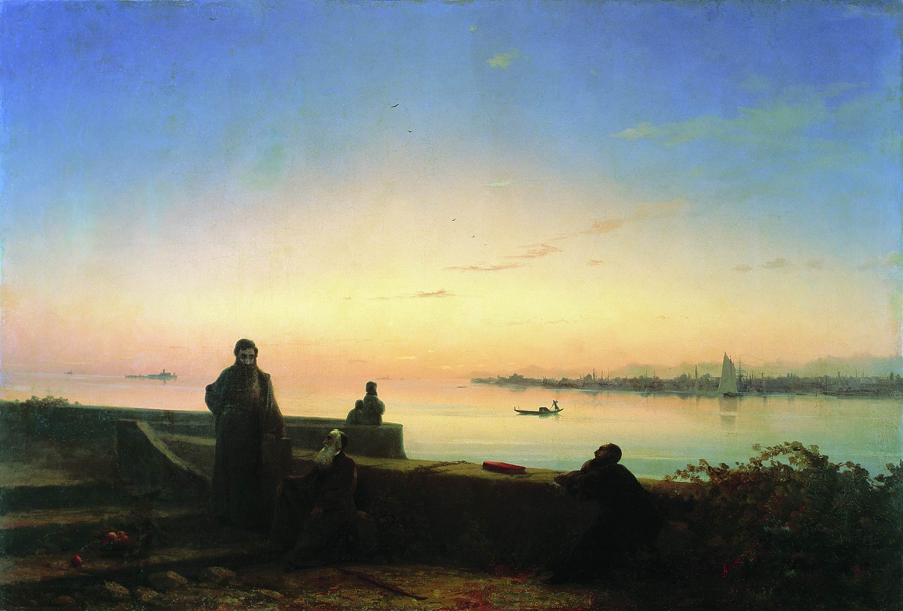 Les Pères Mekhitaristes sur l'île de Lazare, Venise - Ivan Aïvazovski