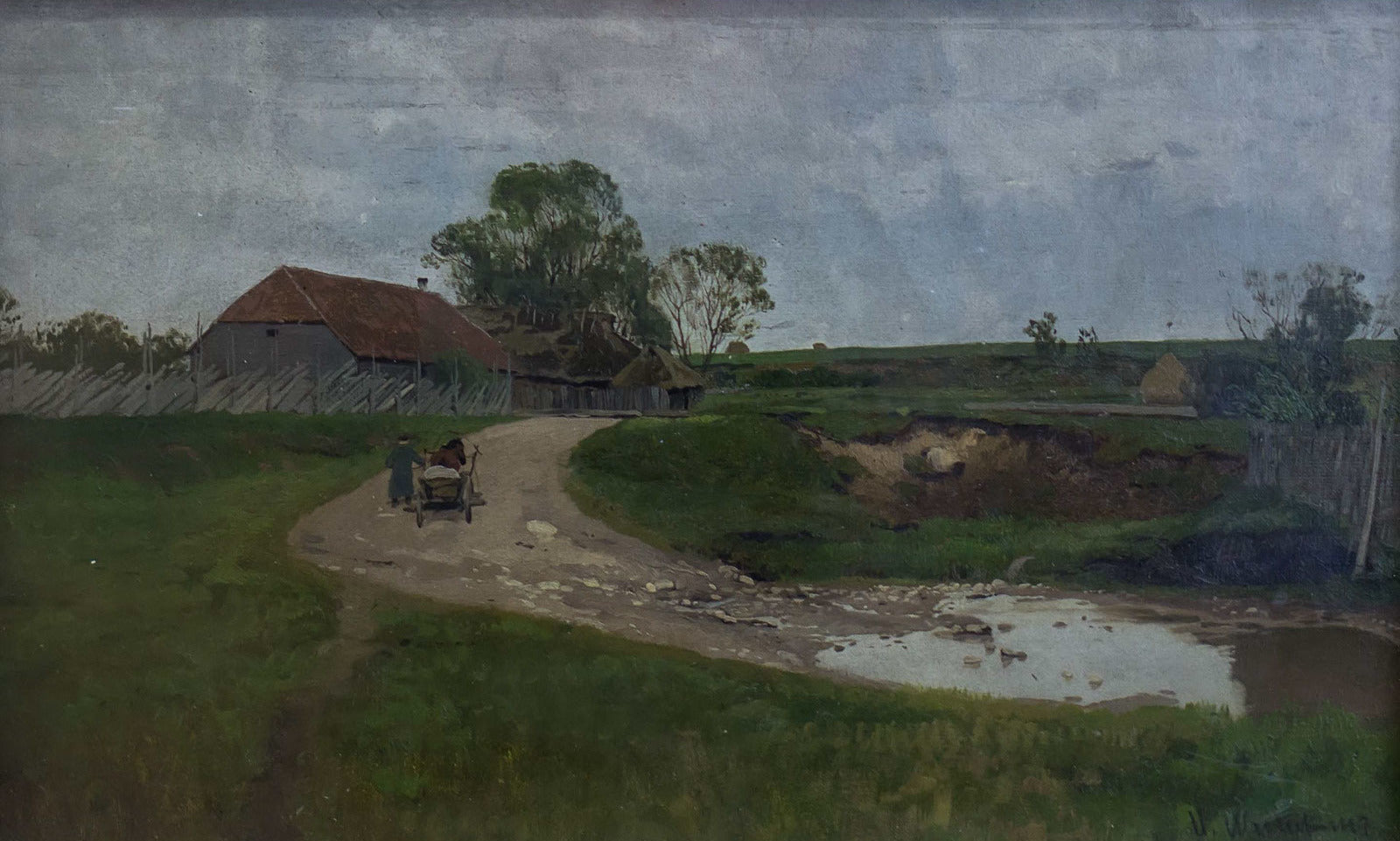 Paysage avec une charrette. Étude - Ivan Chichkine