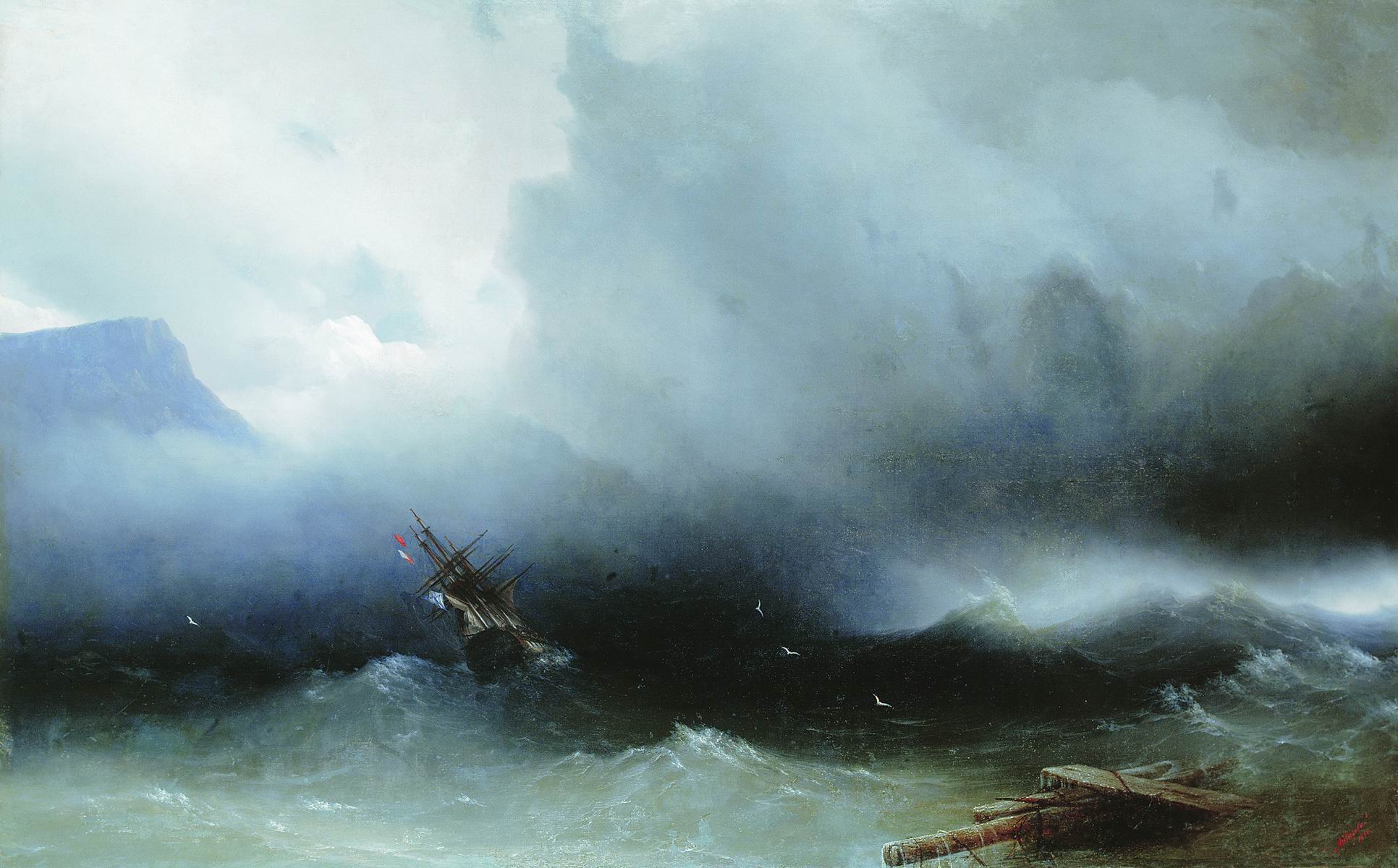 La tempête en mer - Ivan Aïvazovski