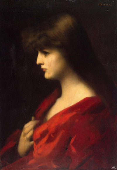 Étude de femme en rouge - Jean-Jacques Henner