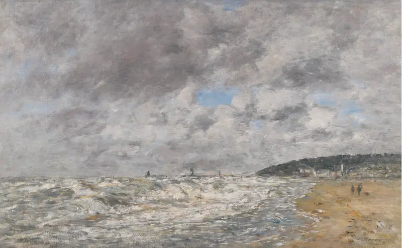 Deauville, le rivage par gros temps - Eugène Boudin