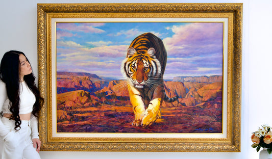 Tiger on the Hunt | 150 x 100 cm