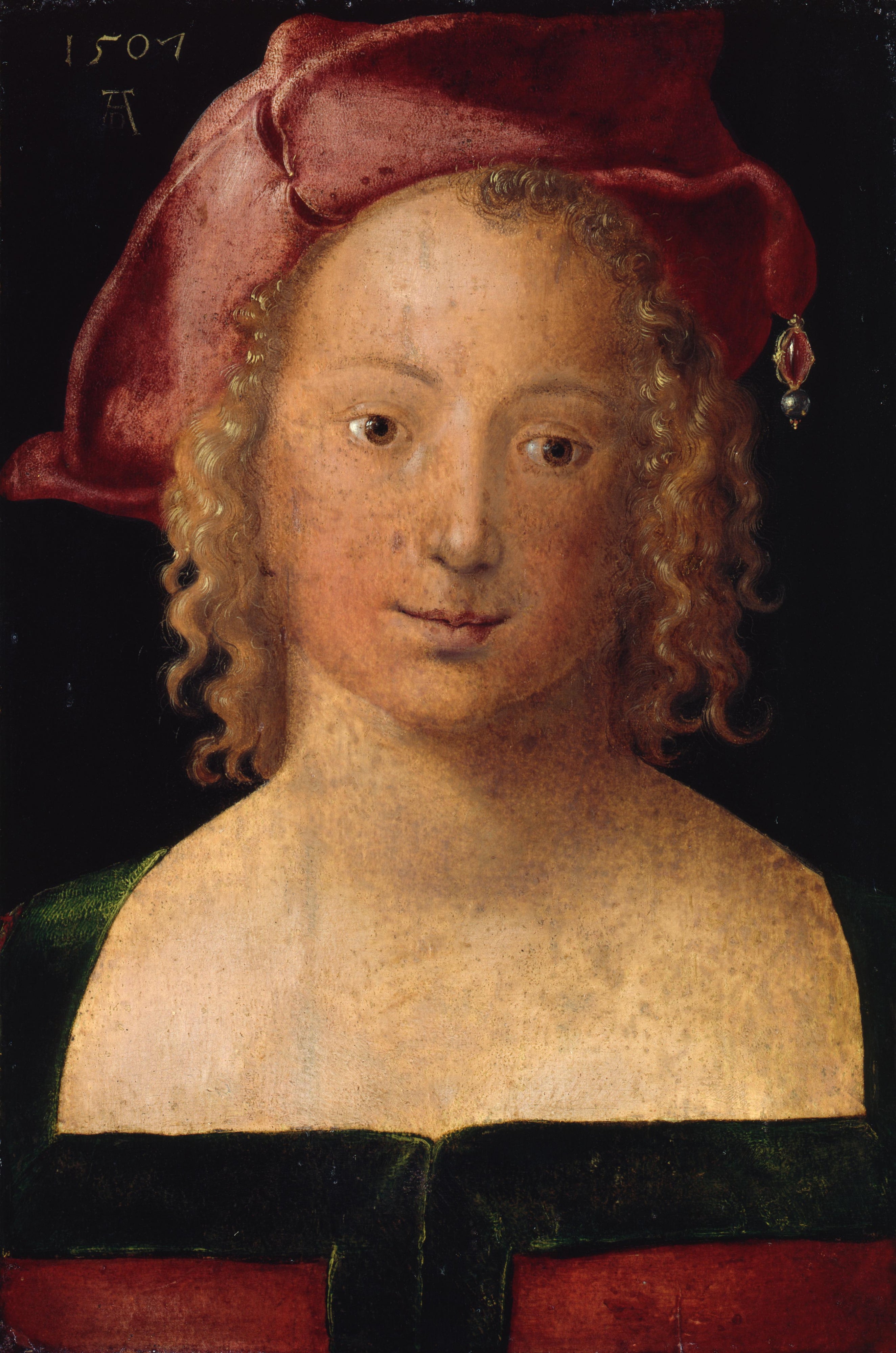 Jeune femme au béret rouge - Albrecht Dürer