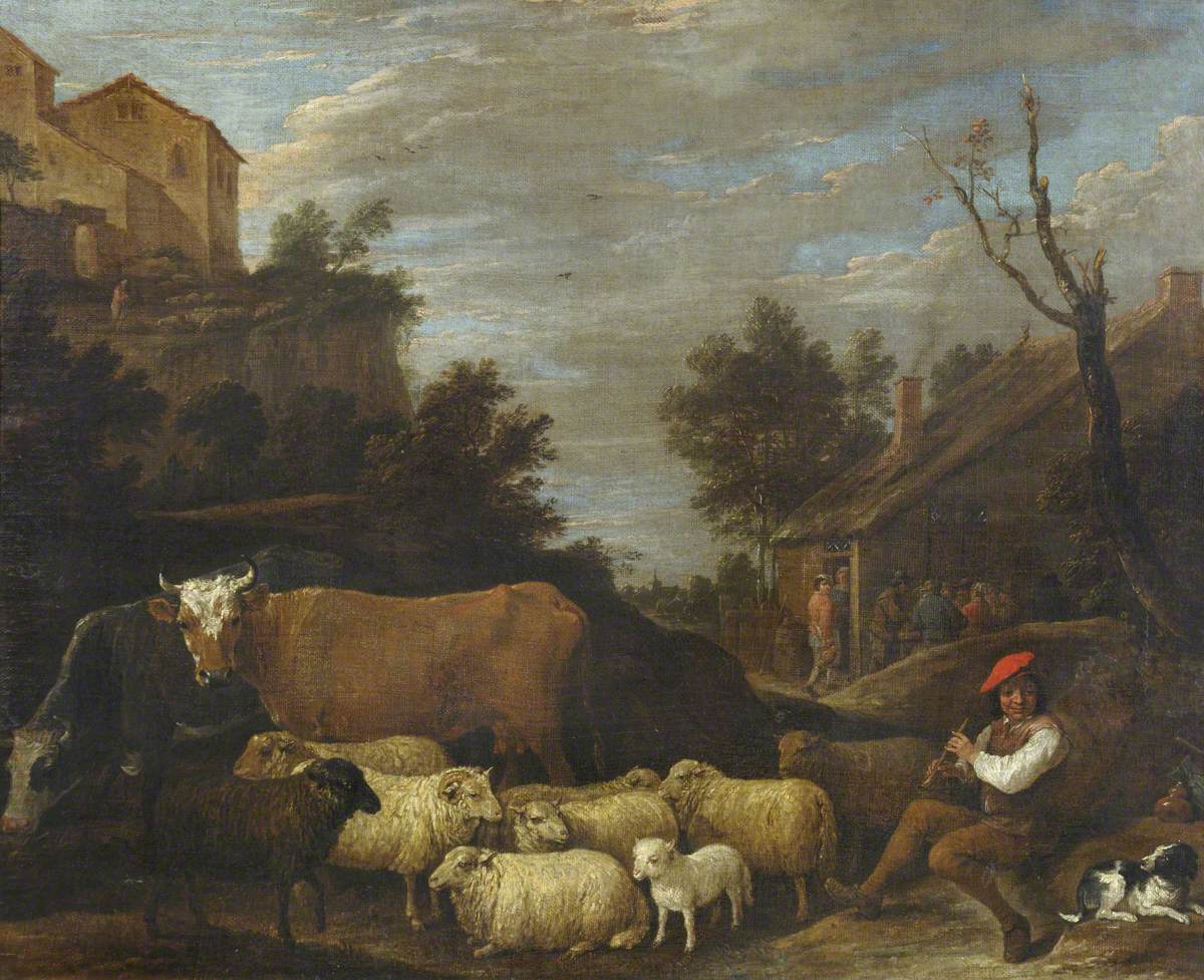 Paysage avec bétail et moutons - David Teniers le Jeune