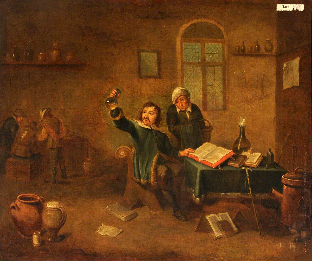 Un médecin examinant une fiole d'urine - David Teniers le Jeune