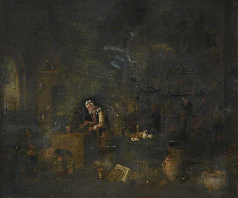 Un alchimiste dans son laboratoire - David Teniers le Jeune