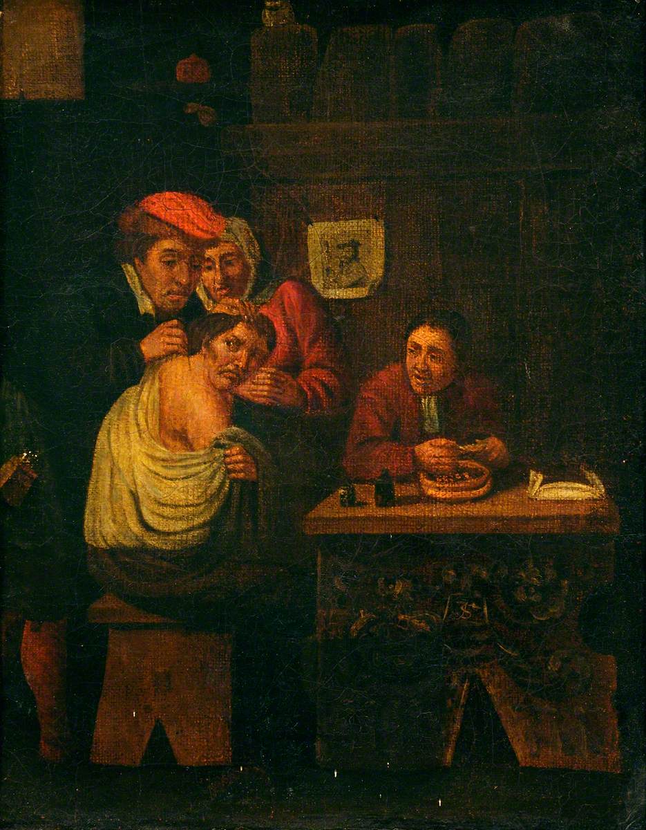 Un chirurgien opérant l'épaule d'un homme - David Teniers le Jeune