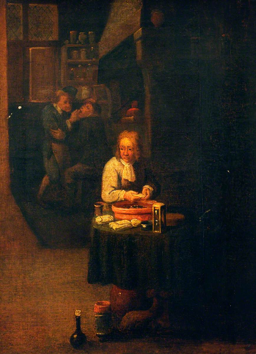 Un chirurgien prépare un plâtre - David Teniers le Jeune