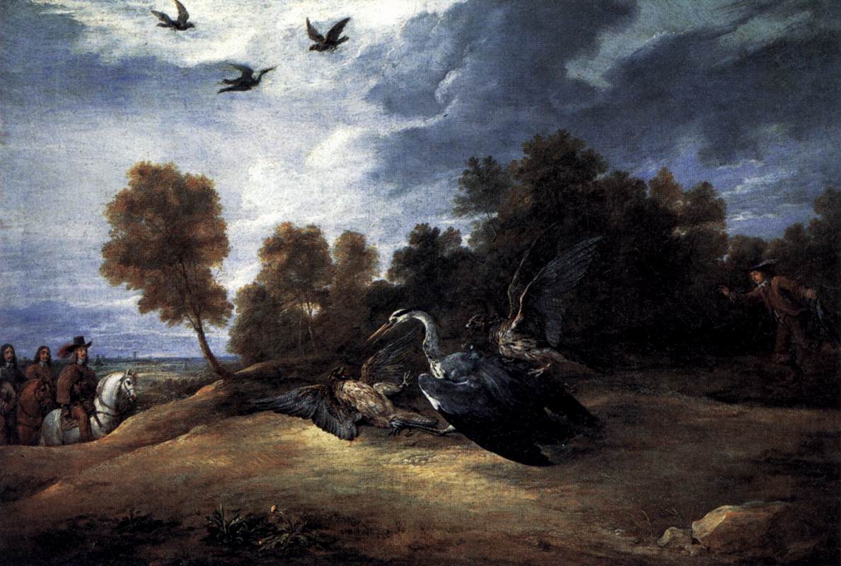 Chasse au héron avec l'archiduc Léopold-Guillaume - David Teniers le Jeune