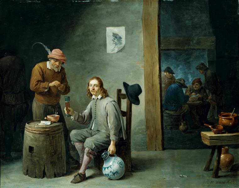 autoportrait dans un cabaret - David Teniers le Jeune