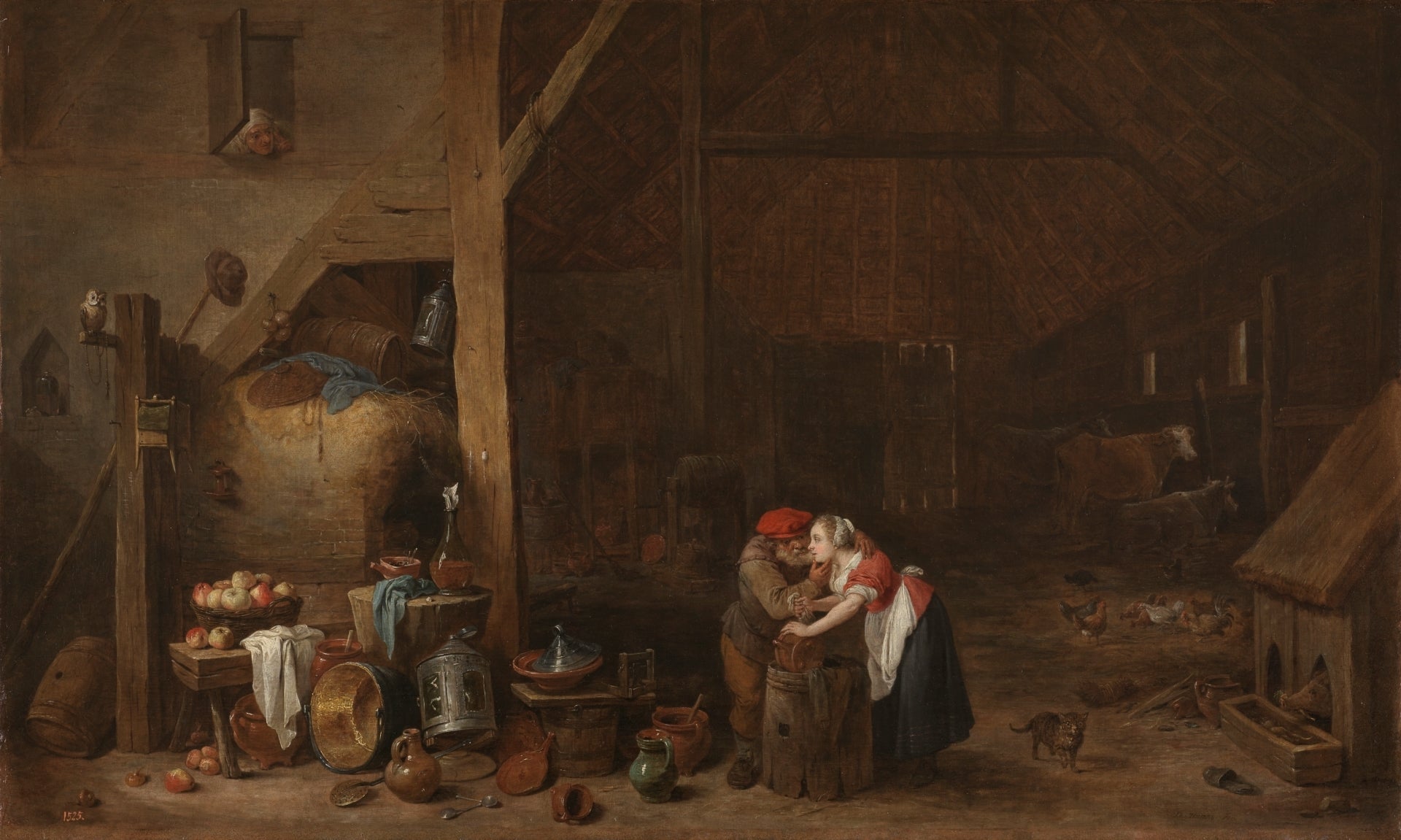 Le vieil homme et la servante - David Teniers le Jeune