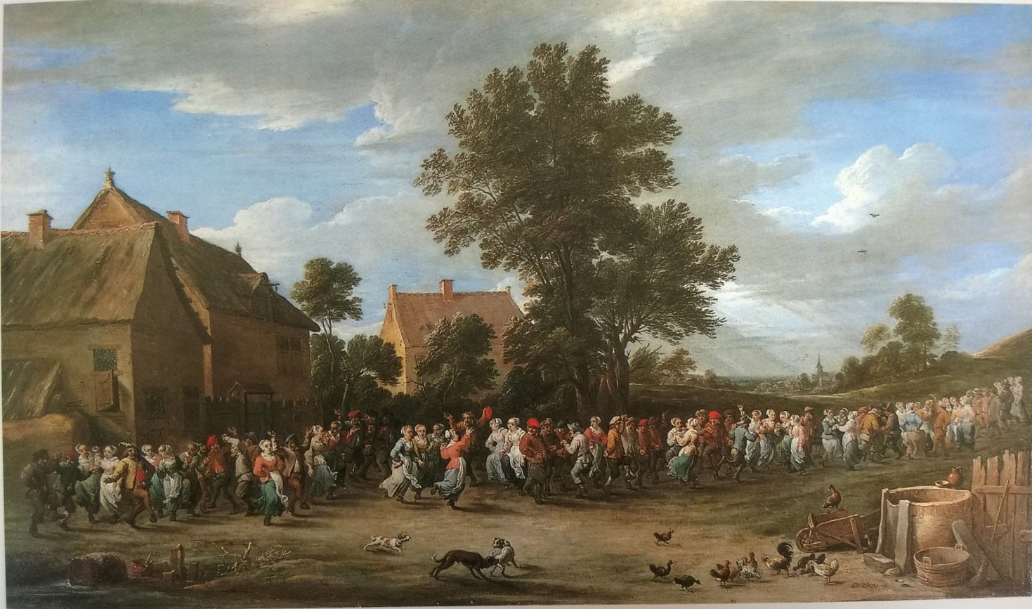 Danse du village avec une foule - David Teniers le Jeune