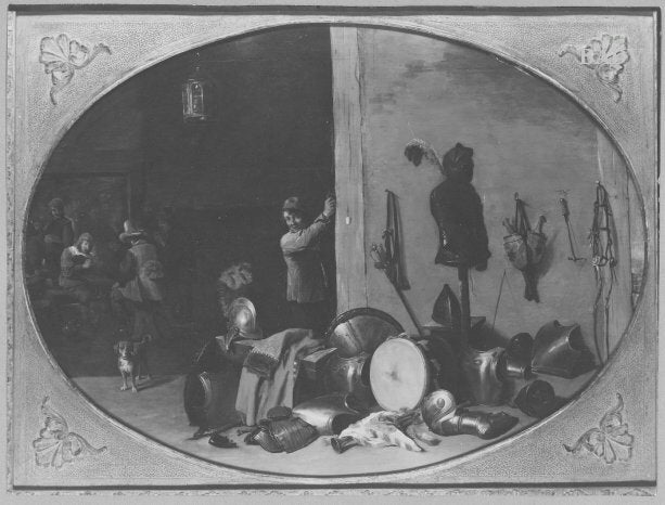 Nature morte avec armes dans la salle de garde - David Teniers le Jeune