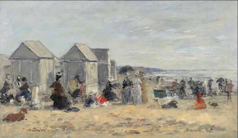 Deauville. Scène de plage - Eugène Boudin