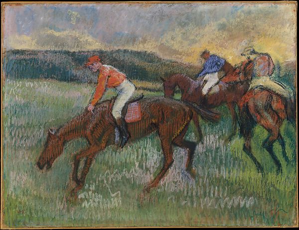 Reproduction du tableau « Trois Jockeys - Edgar Degas » par Alpha Reproduction en peinture à l’huile
