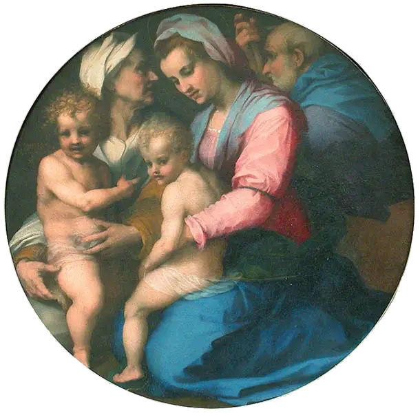 La Vierge, l'Enfant Jésus, sainte Élisabeth et le petit saint Jean - Andrea del Sarto