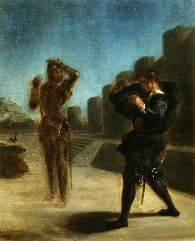 Hamlet et le Spectre. - Eugène Delacroix