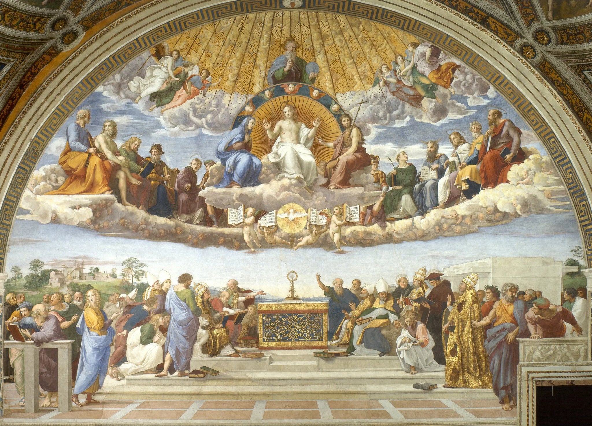 La Dispute du Saint-Sacrement - Raphaël Sanzio image 1 reproduction d’œuvre d’art à l’huile