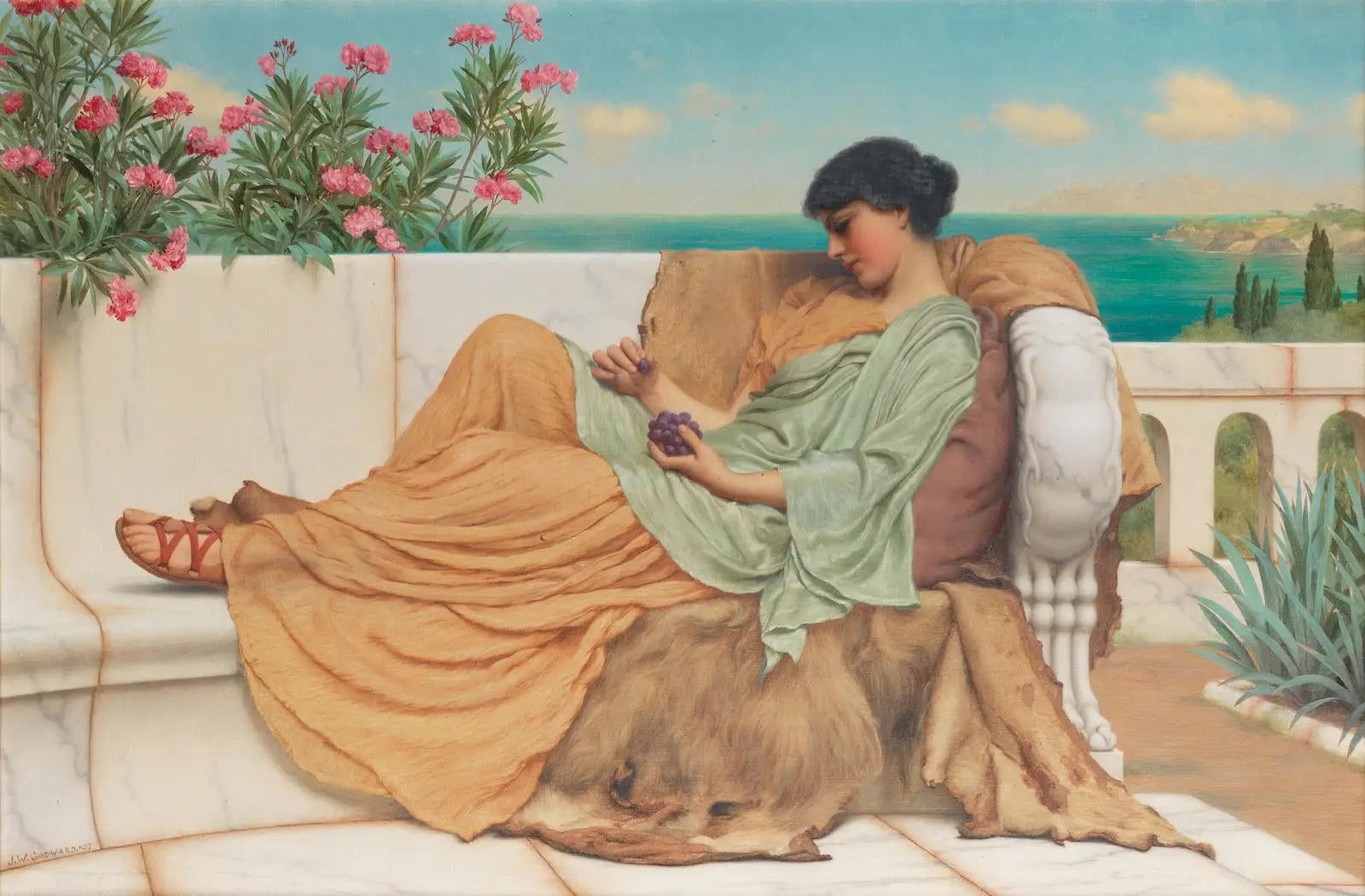 Dolce Far Niente - John William Godward - Alpha Reproduction