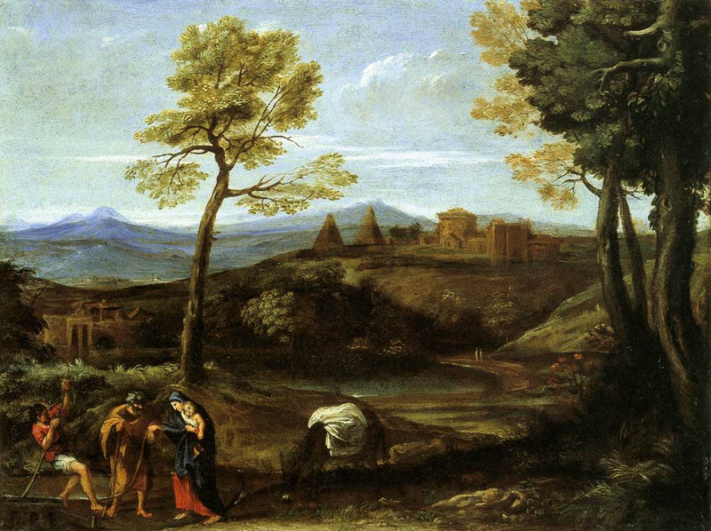 Paysage avec La fuite en Egypte - Domenichino