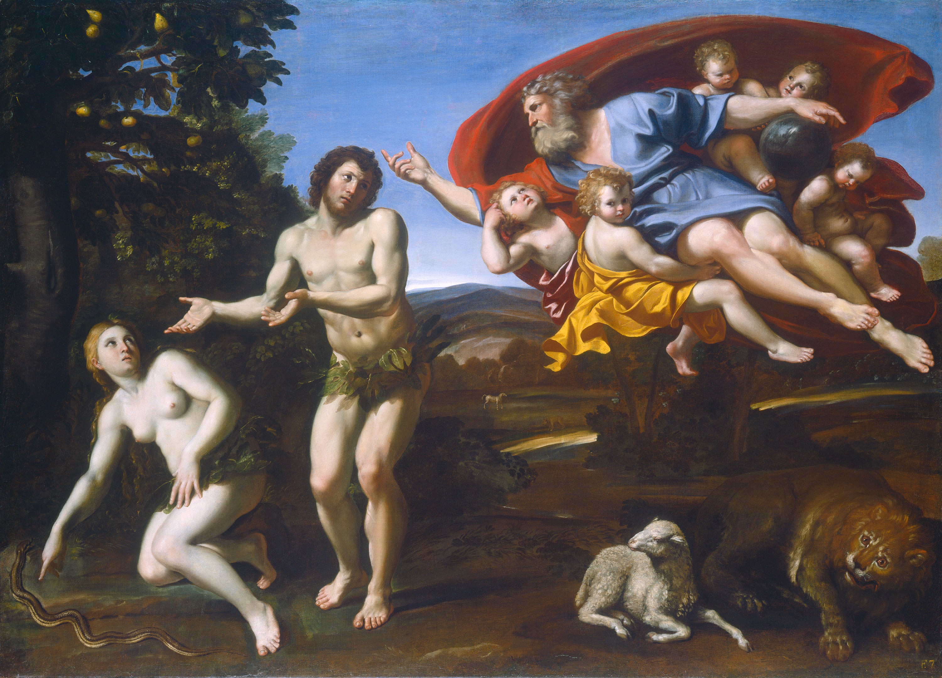 La réprimande d'Adam et Ève - Domenichino