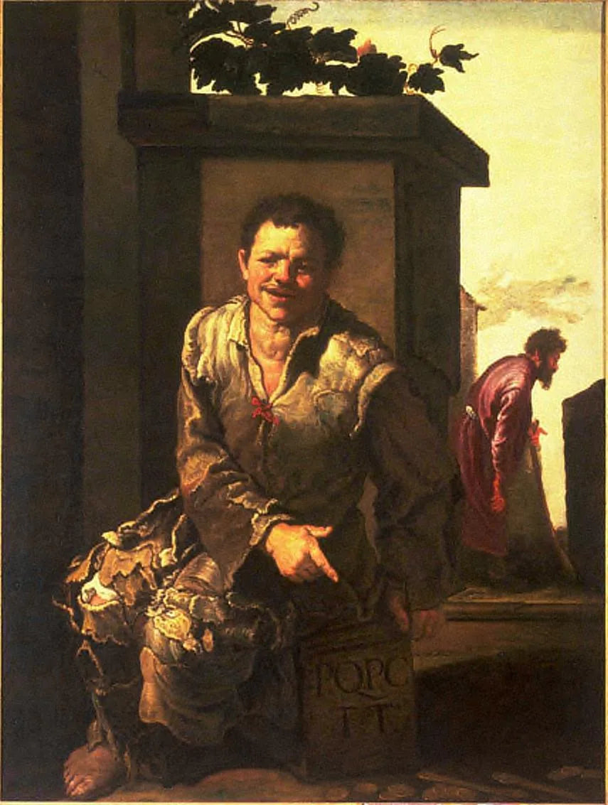 Le philosophe cynique Crates - Domenico Fetti