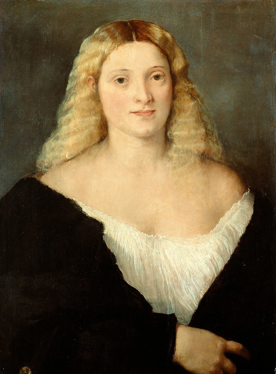 Jeune femme en robe noire - Titian