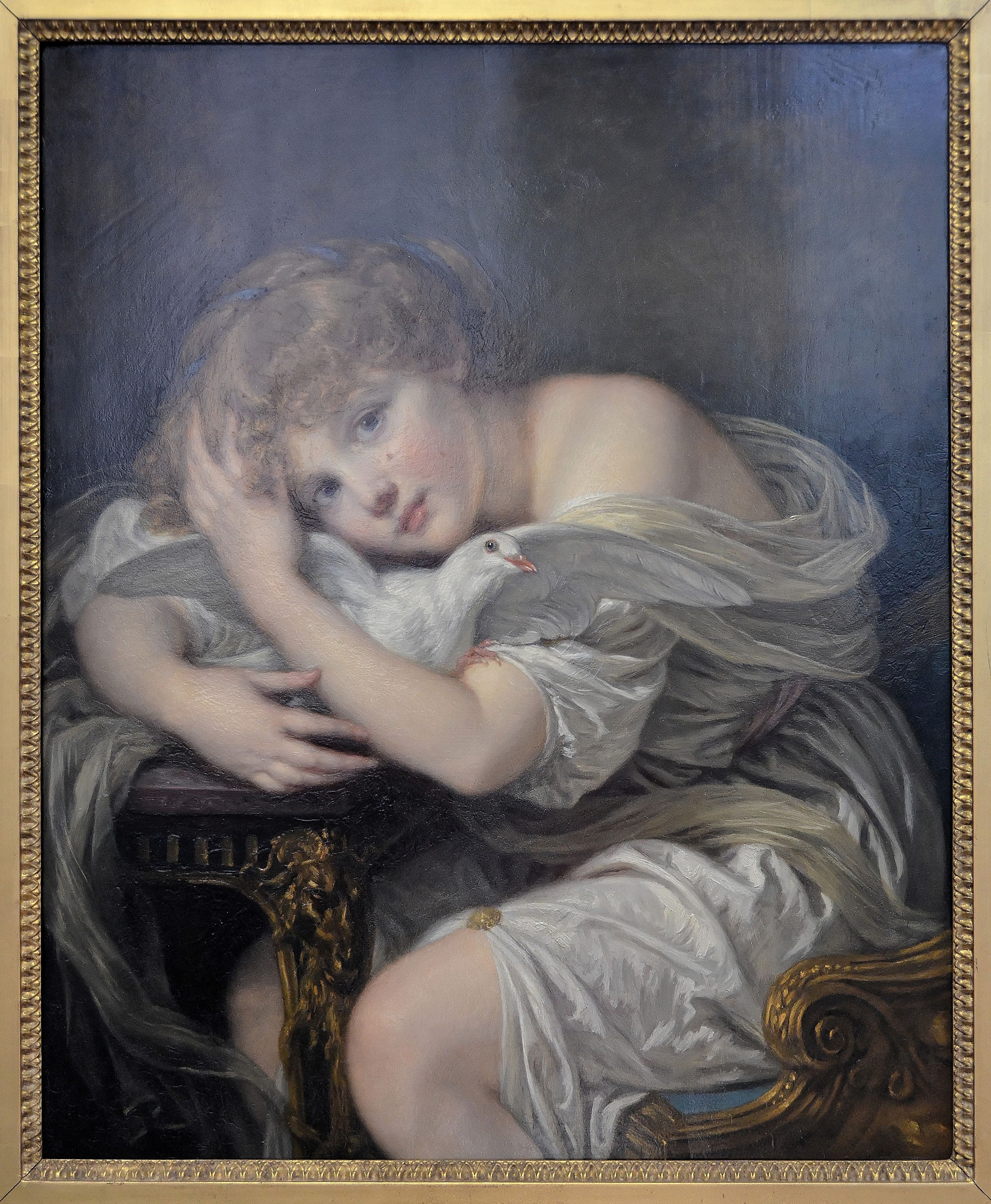 Jeune fille à la colombe - Jean-Baptiste Greuze