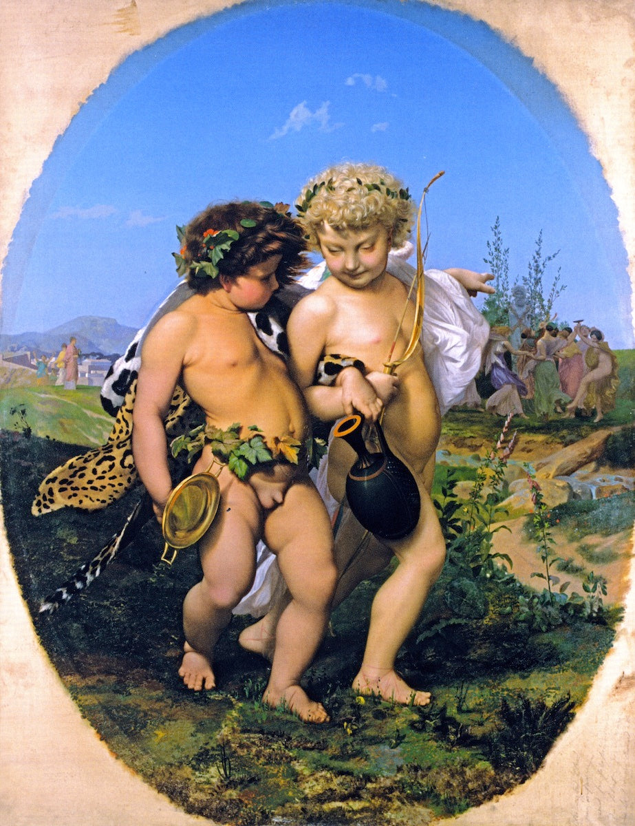 Reproduction du tableau « Bacchus et l'Amour ivres - Jean-Léon Gérôme » par Alpha Reproduction en peinture à l’huile