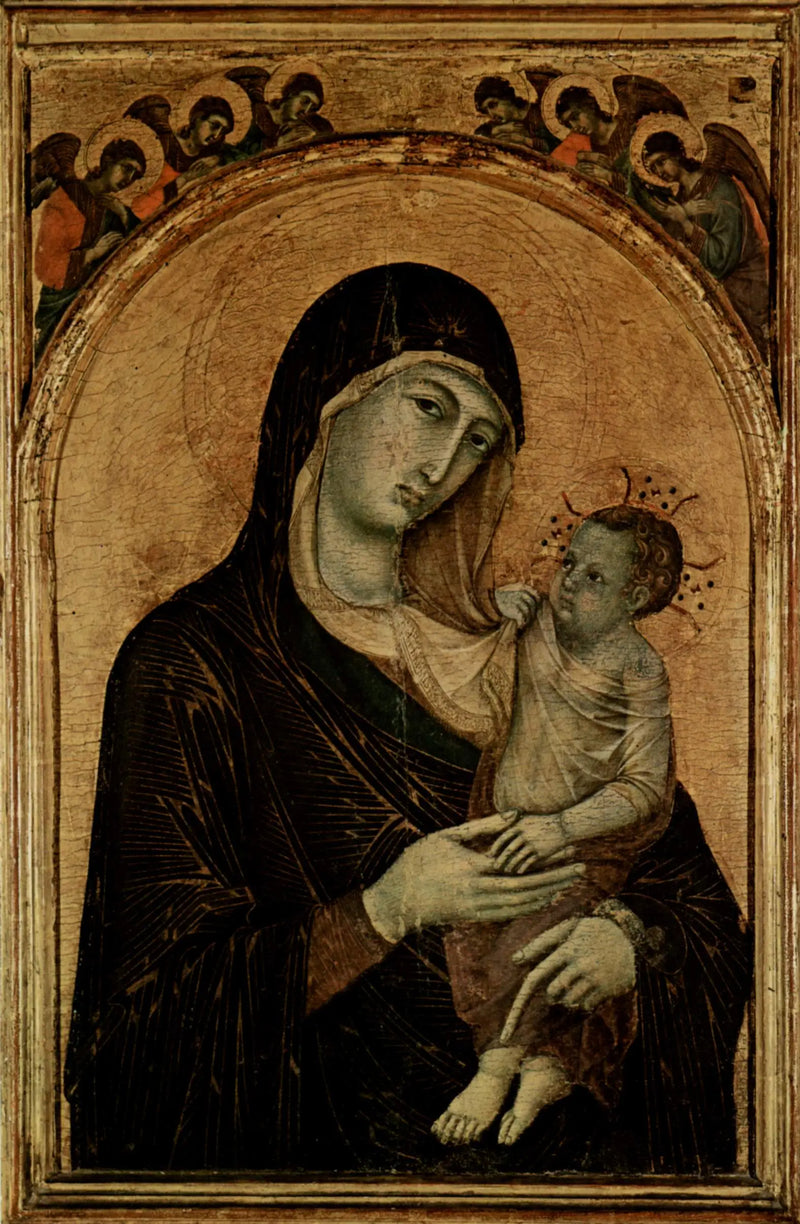 Vierge à l'Enfant et six Anges - Duccio di Buoninsegna