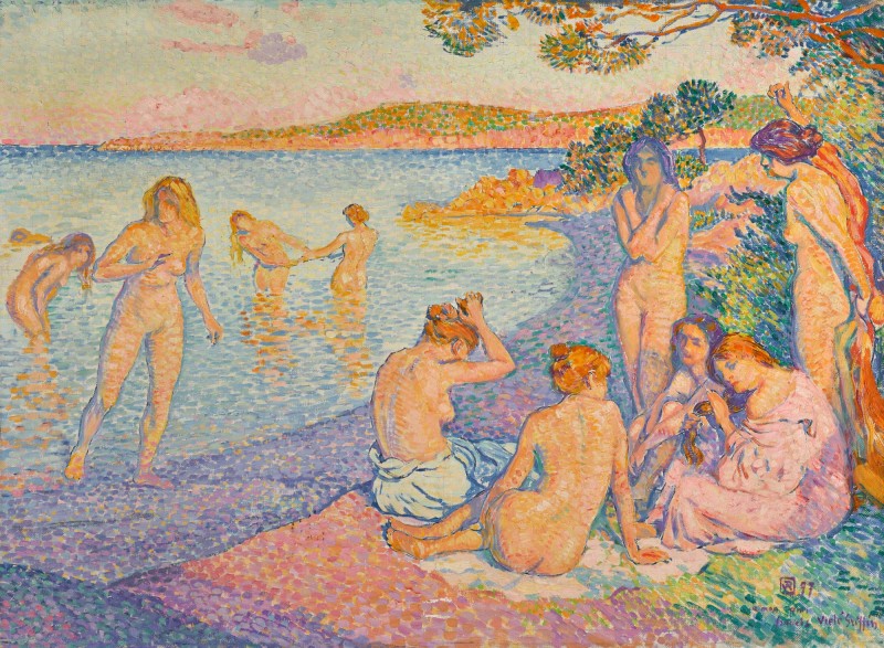 Esquisse pour l'heure embrasée - Théo van Rysselberghe