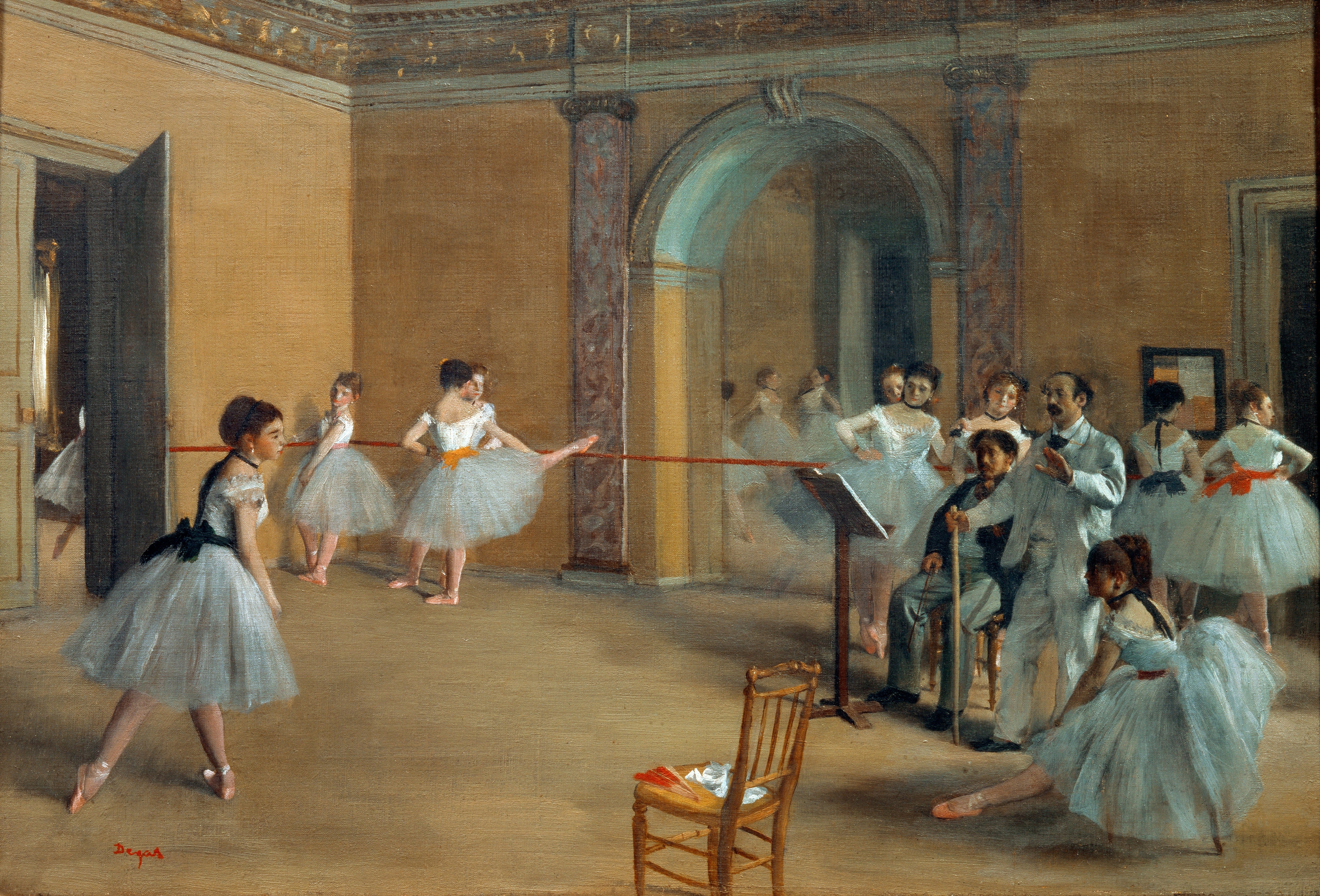Reproduction du tableau « Le Foyer de la danse à l'Opéra de la rue Le Peletier - Edgar Degas » par Alpha Reproduction en peinture à l’huile