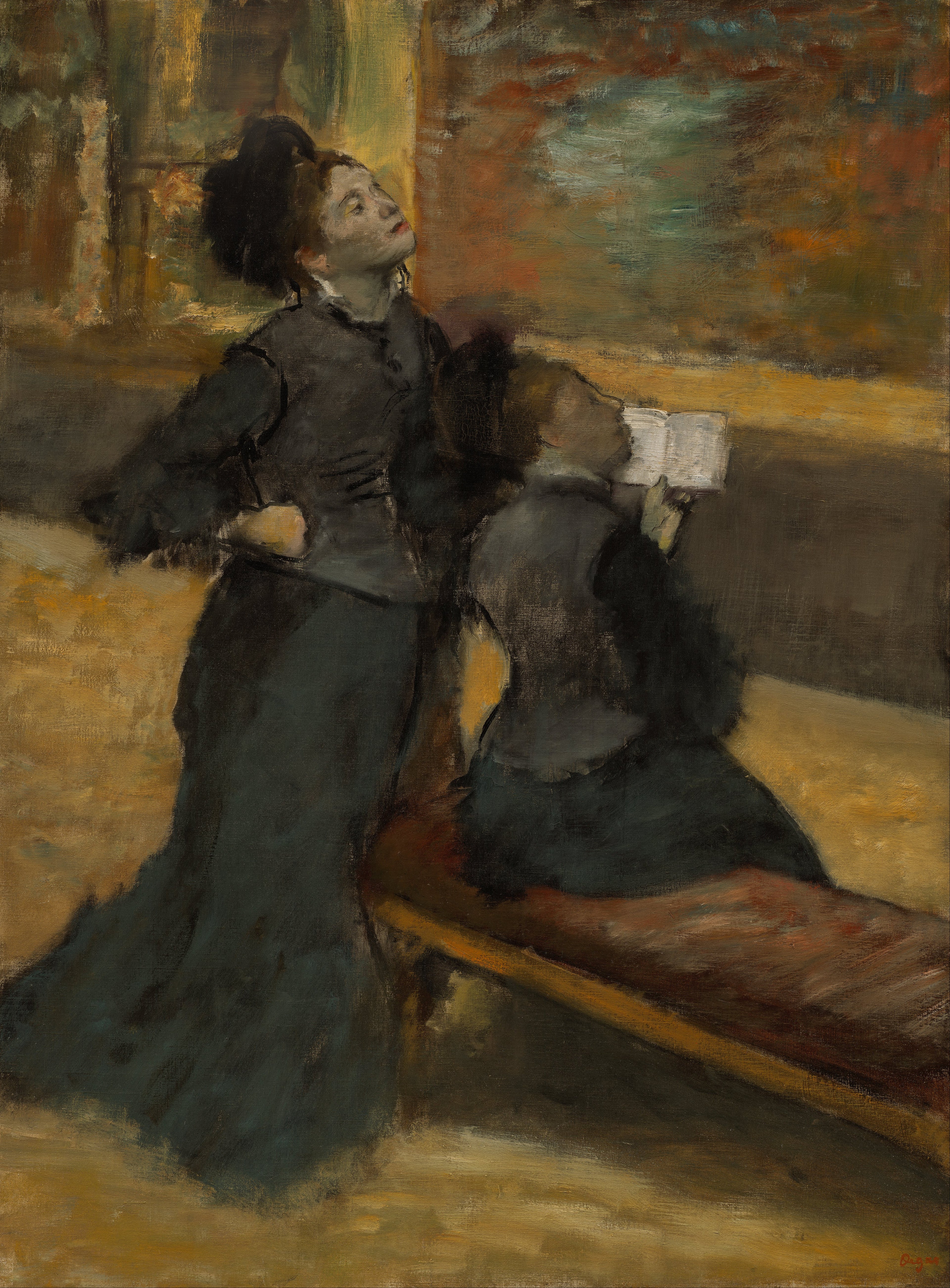 Reproduction du tableau « Visite d'un musée - Edgar Degas » par Alpha Reproduction en peinture à l’huile