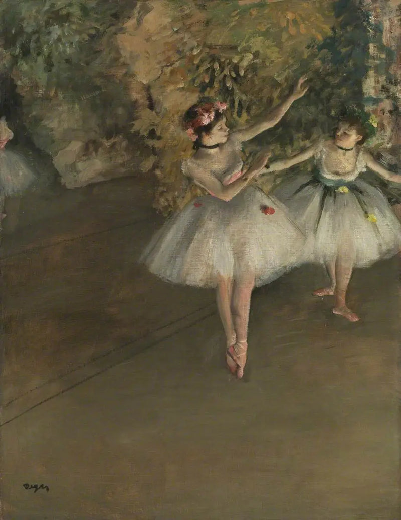 Deux danseurs sur une scène - Edgar Degas