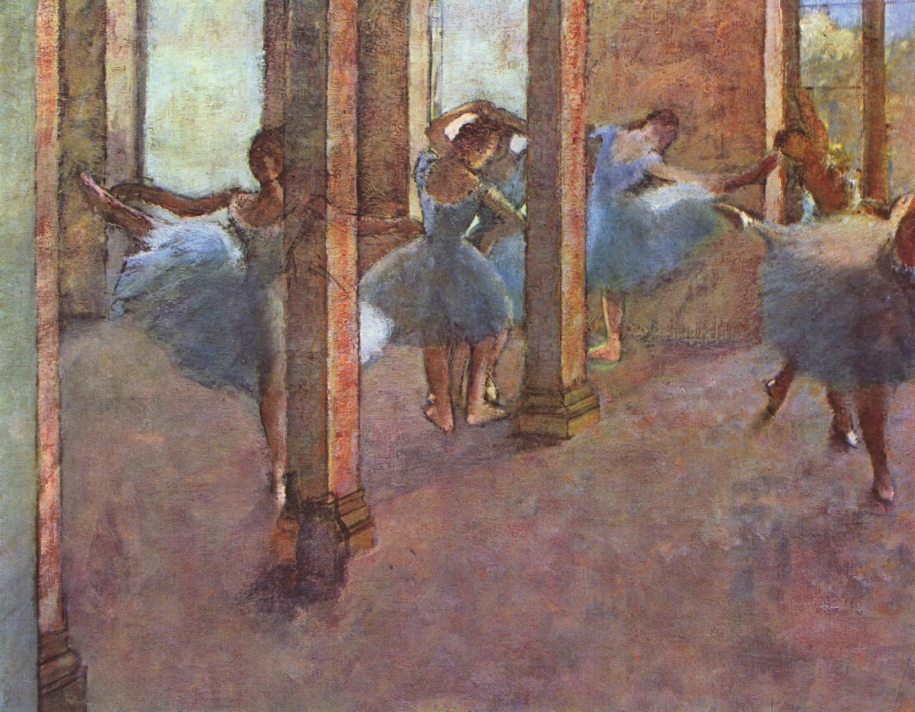 Reproduction du tableau « Danseurs s'entraînant dans le Foyer - Edgar Degas » par Alpha Reproduction en peinture à l’huile