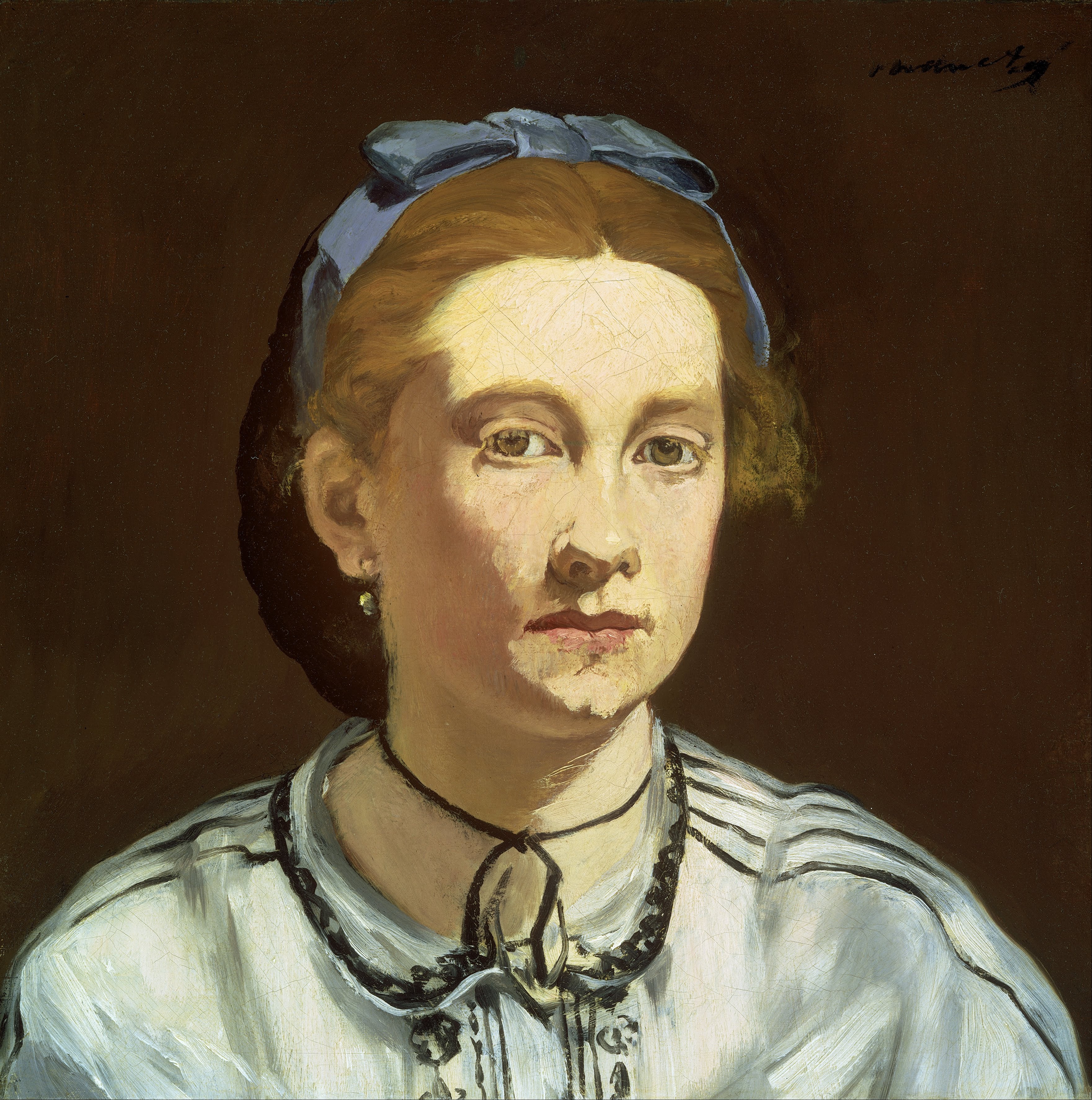 Reproduction du tableau « Portrait de Victorine Meurent - Édouard Manet » par Alpha Reproduction en peinture à l’huile
