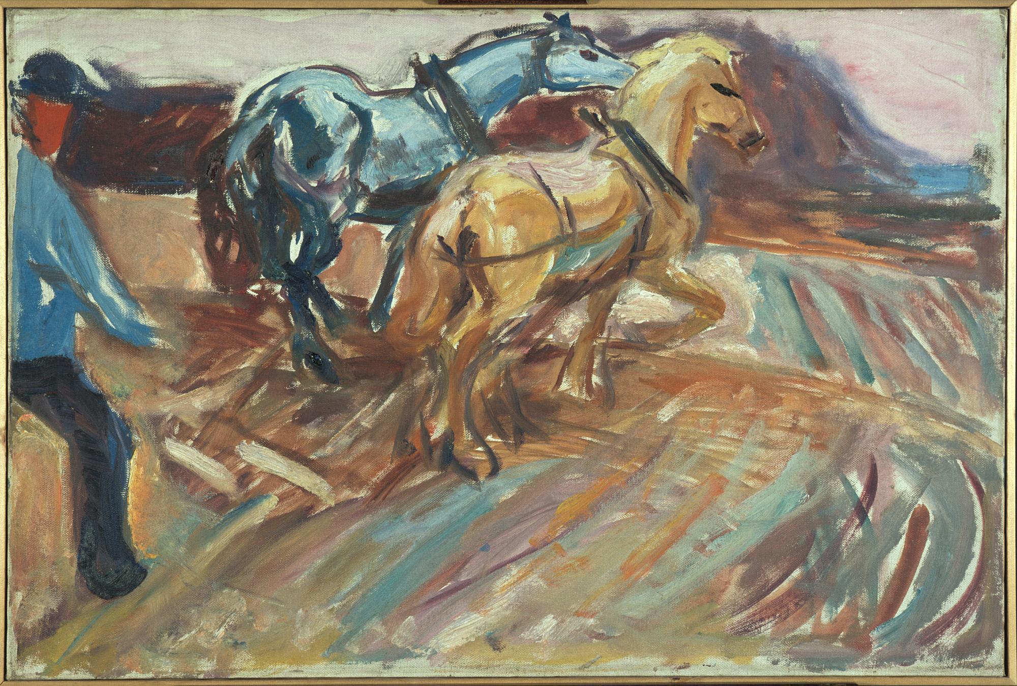 Reproduction du tableau « Derrière la charrue - Edvard Munch » par Alpha Reproduction en peinture à l’huile