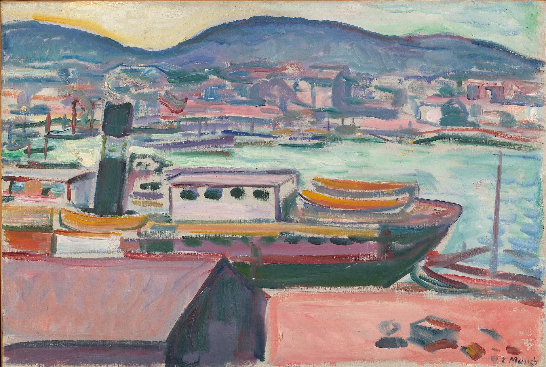 Reproduction du tableau « port de Bergen - Edvard Munch » par Alpha Reproduction en peinture à l’huile