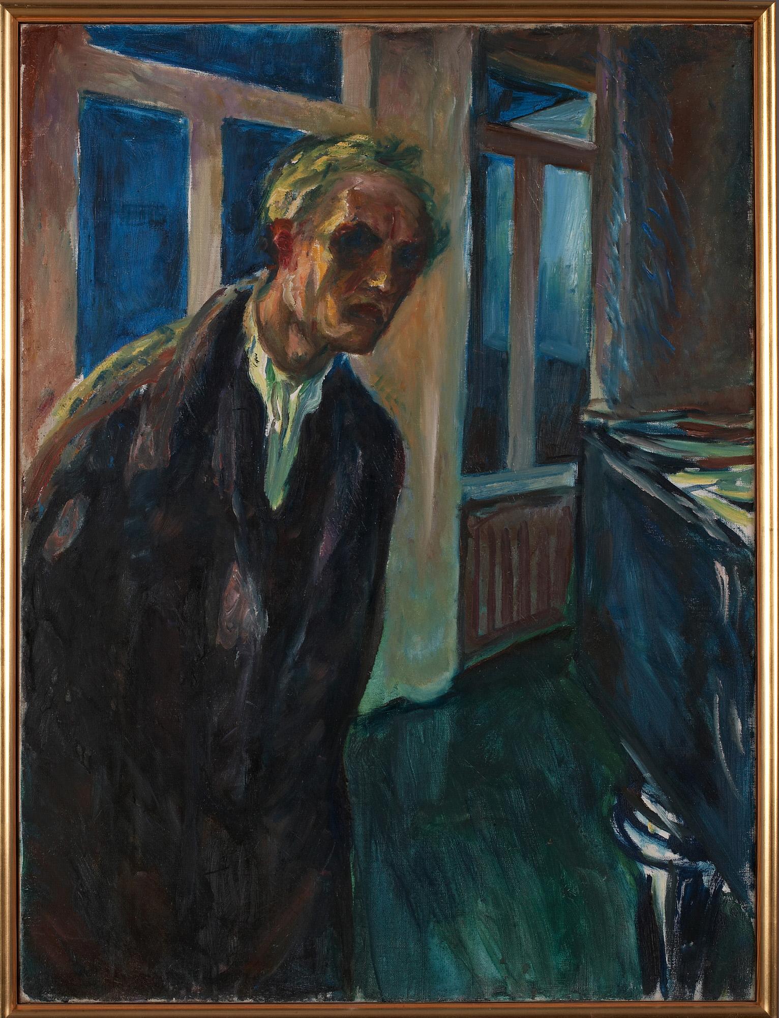 Reproduction du tableau « L'Insomniaque (autoportrait) - Edvard Munch » par Alpha Reproduction en peinture à l’huile