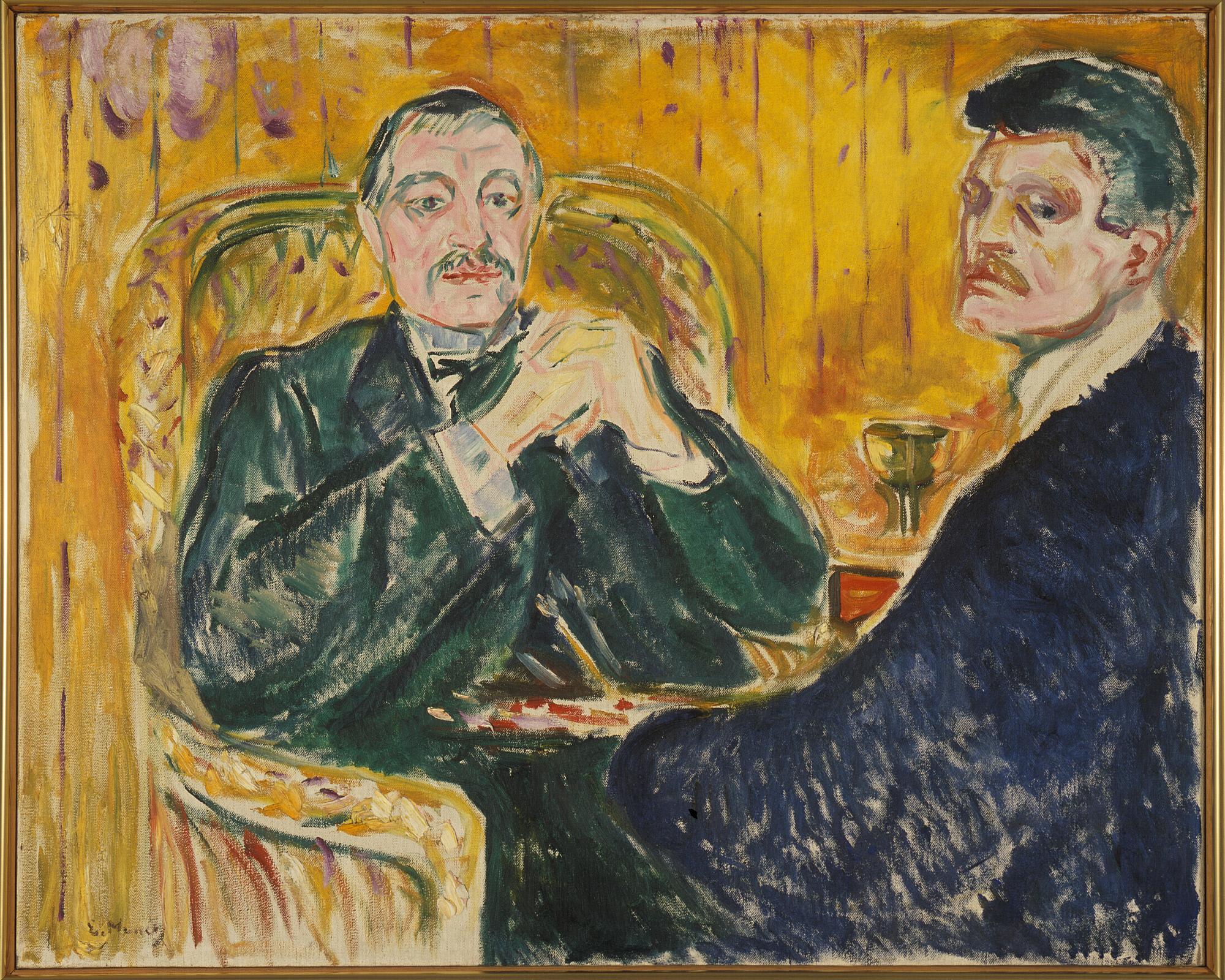 Reproduction du tableau « Torvald Stang et Edvard Munch - Edvard Munch » par Alpha Reproduction en peinture à l’huile