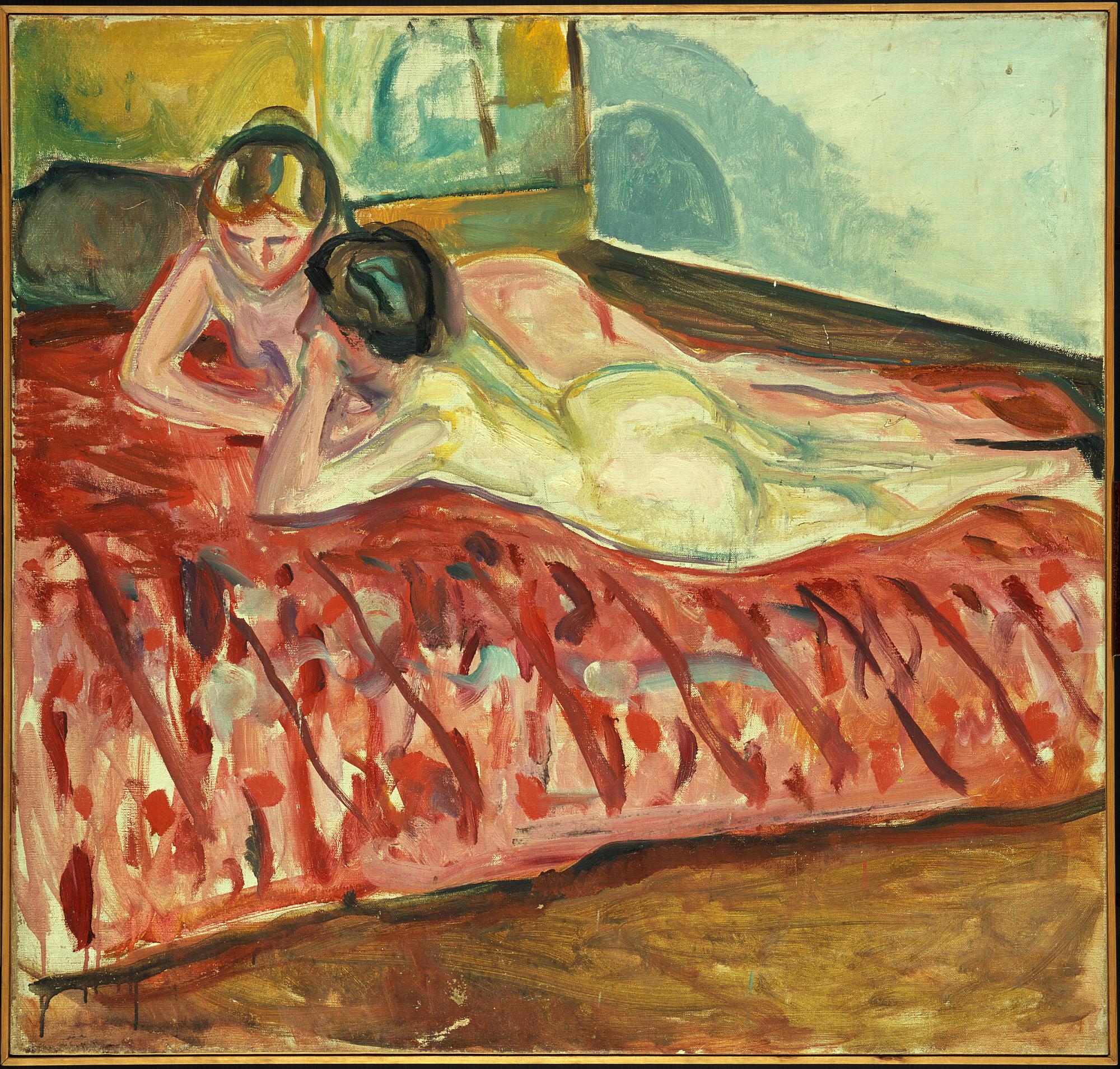 Reproduction du tableau « Deux Nus allongés - Edvard Munch » par Alpha Reproduction en peinture à l’huile
