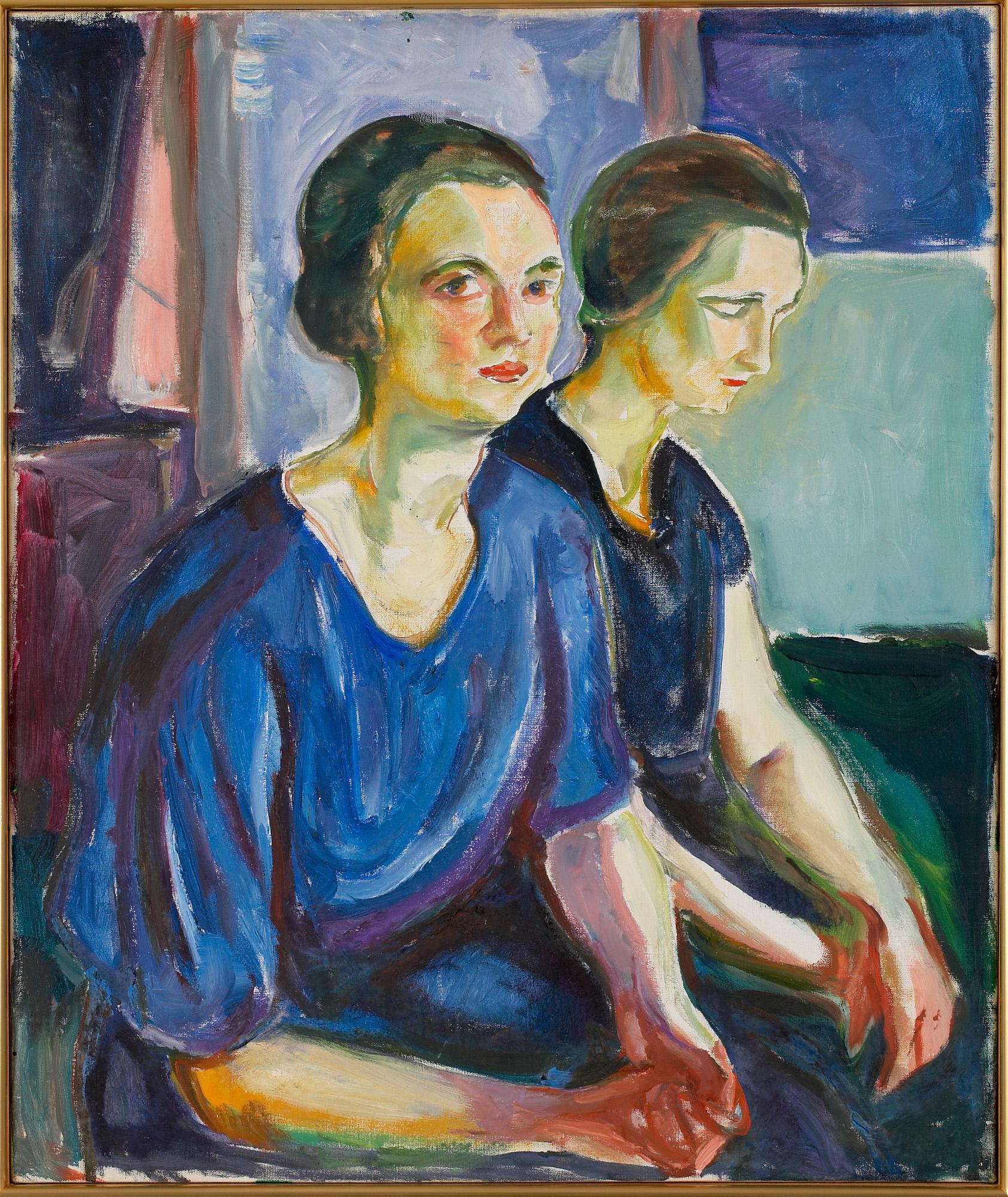 Reproduction du tableau « Deux Femmes, assises - Edvard Munch » par Alpha Reproduction en peinture à l’huile