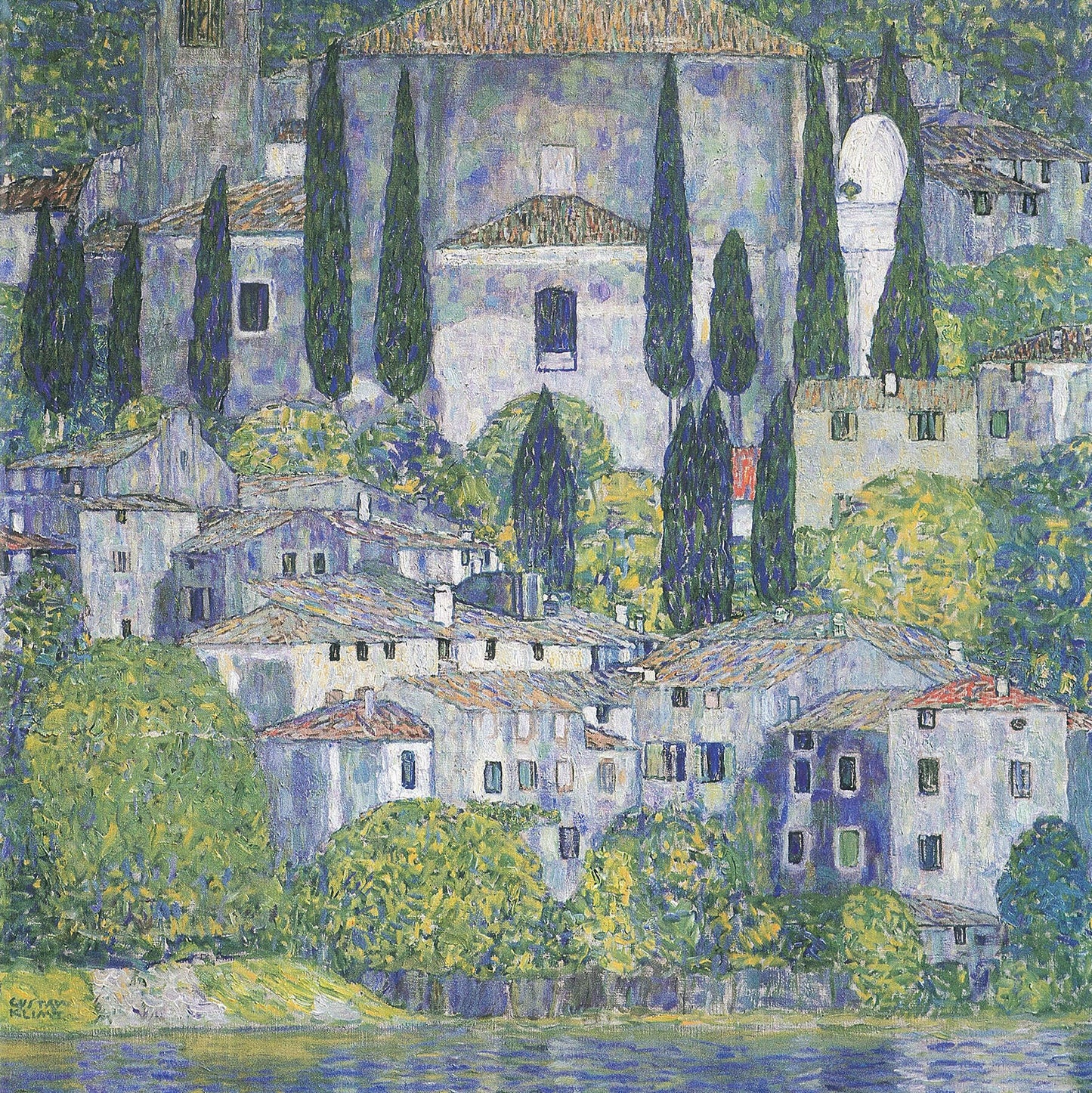 🏰✨ Église à Cassone – Gustav Klimt (1913)